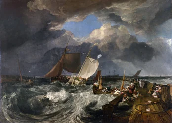 Calais Pier: Ein englisches Paketboot kommt an, 1803